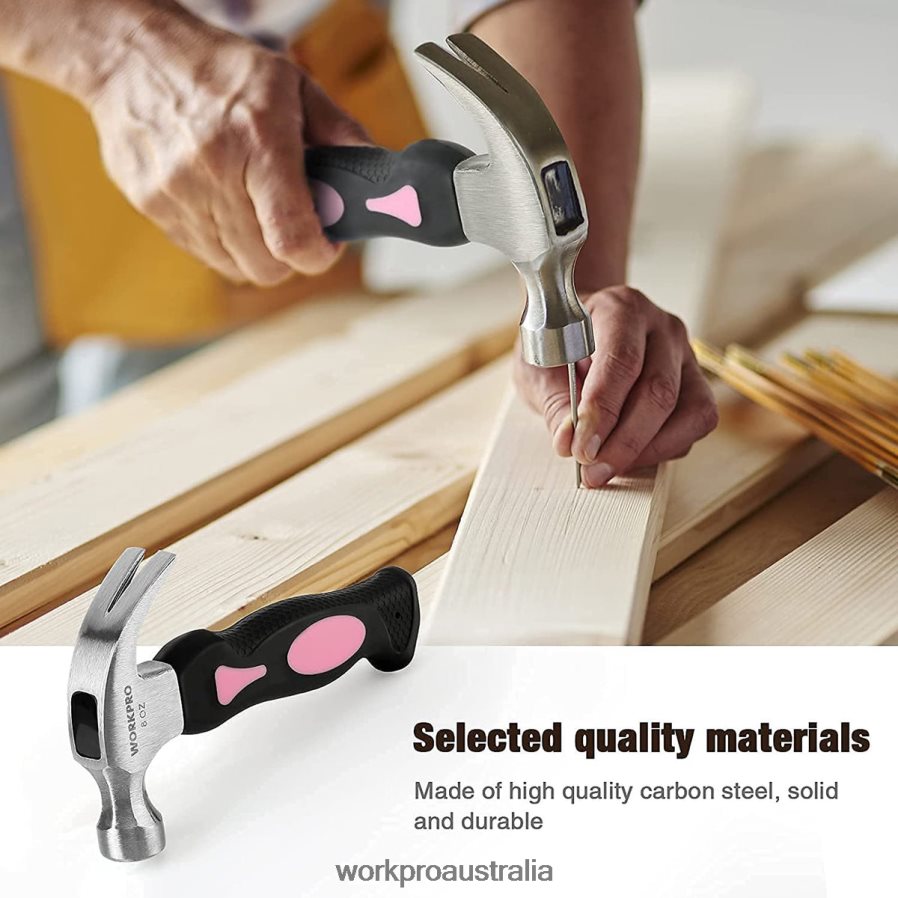 WORKPRO 10 Pcs Household Tools Kit for Women with Screwdriver Bits Holder Set D4R0VT243 Tool Pink