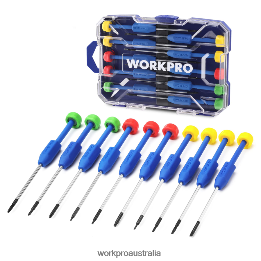 WORKPRO 10-Pcs Precision Screwdriver Set with Case Phillips Slotted Torx Star Magnetic Screwdriver Repair Tool Kit Non-Slip Grip D4R0VT103 Tool New