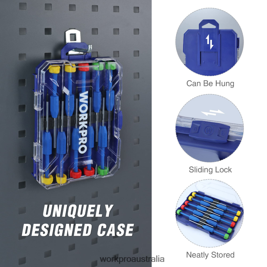 WORKPRO 10-Pcs Precision Screwdriver Set with Case Phillips Slotted Torx Star Magnetic Screwdriver Repair Tool Kit Non-Slip Grip D4R0VT103 Tool New