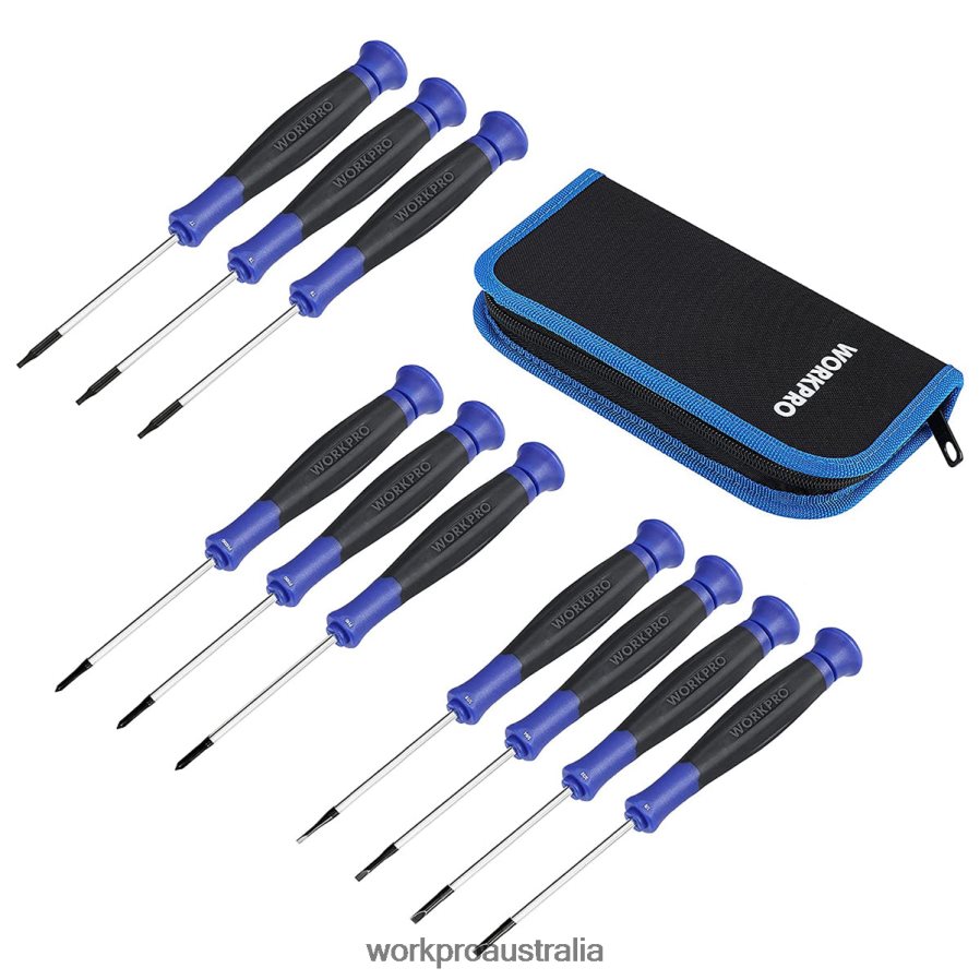 WORKPRO 10 Pcs Precision Screwdriver Set with Pouch D4R0VT100 Tool Useful