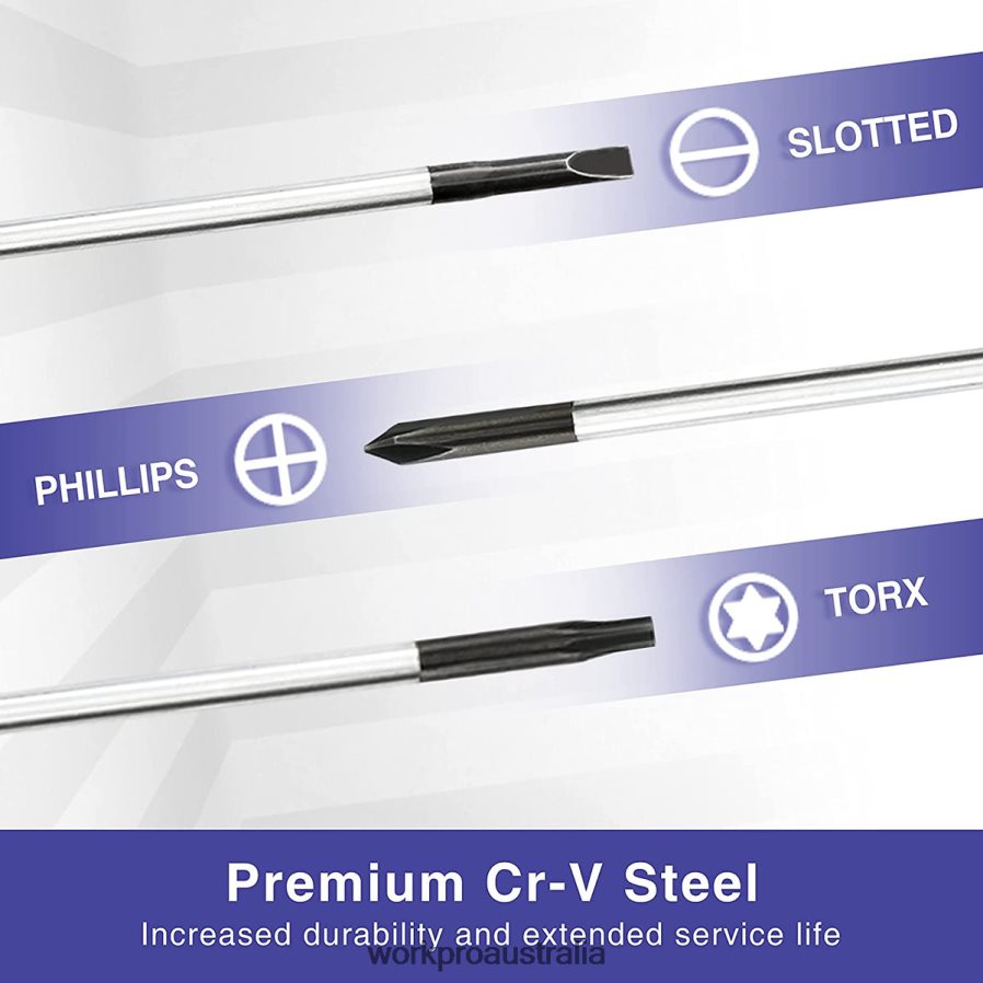 WORKPRO 10 Pcs Precision Screwdriver Set with Pouch D4R0VT100 Tool Useful