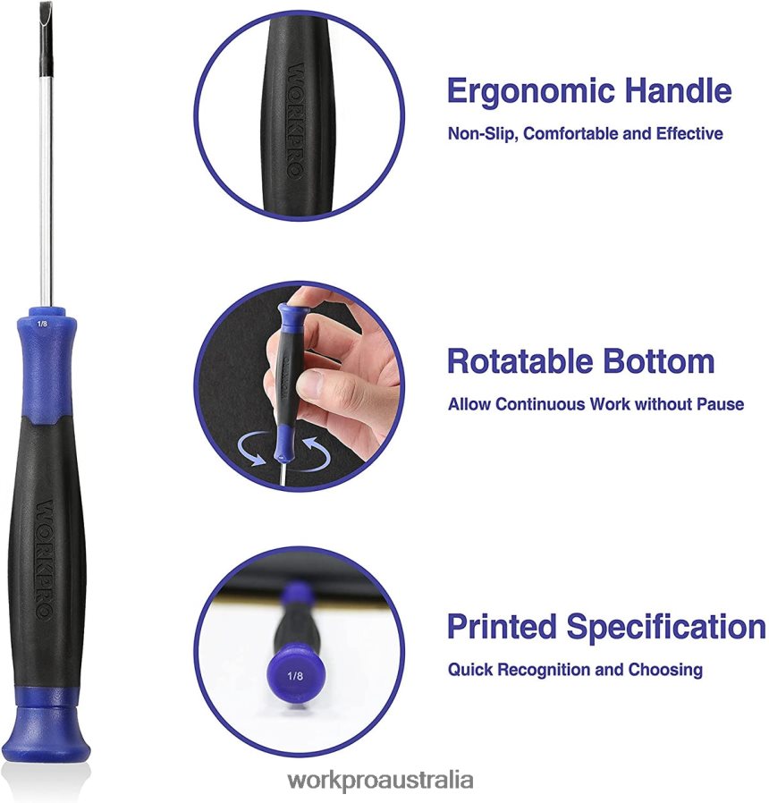 WORKPRO 10 Pcs Precision Screwdriver Set with Pouch D4R0VT100 Tool Useful