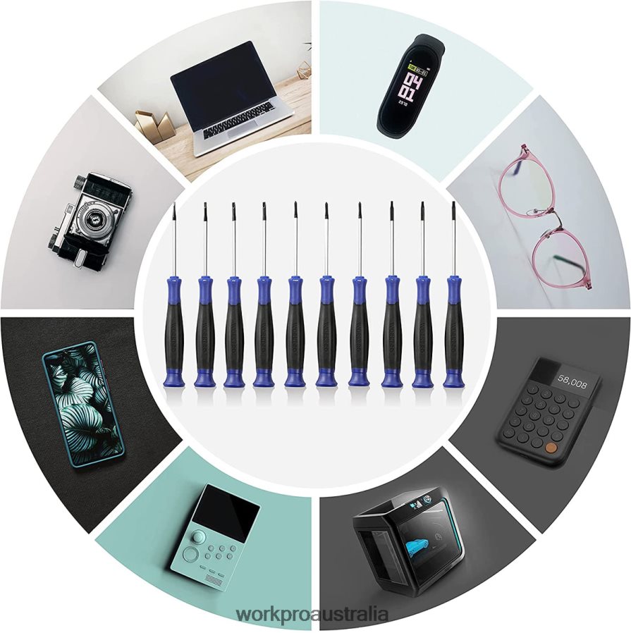 WORKPRO 10 Pcs Precision Screwdriver Set with Pouch D4R0VT100 Tool Useful