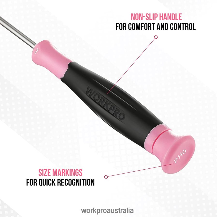 WORKPRO 10 Pcs Precision Screwdriver Set with Pouch Phillips Slotted Torx Star Magnetic Tip Small Screwdriver Repair Kit D4R0VT255 Tool Pink