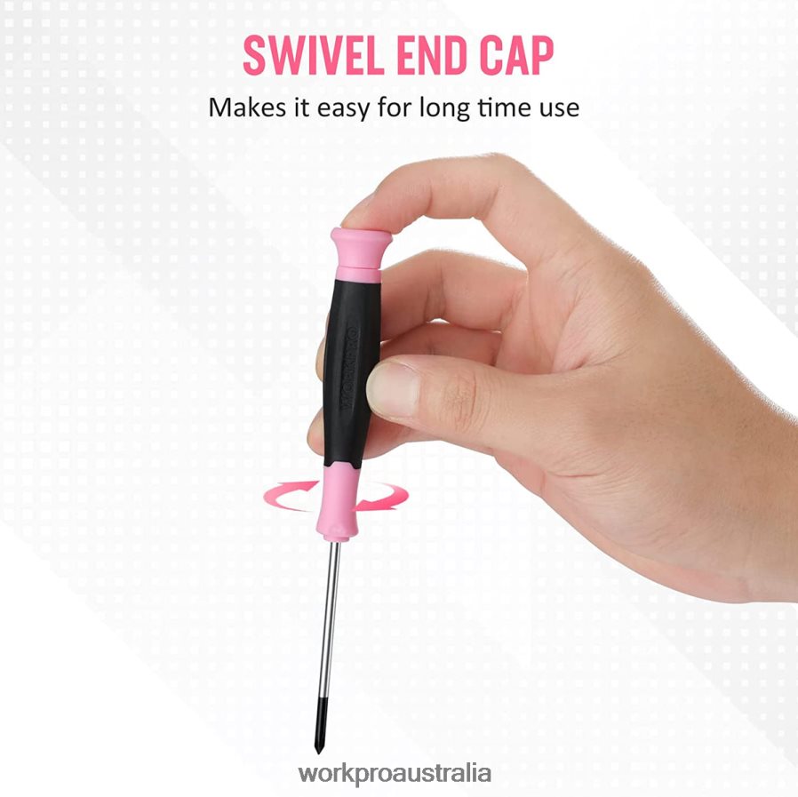 WORKPRO 10 Pcs Precision Screwdriver Set with Pouch Phillips Slotted Torx Star Magnetic Tip Small Screwdriver Repair Kit D4R0VT255 Tool Pink