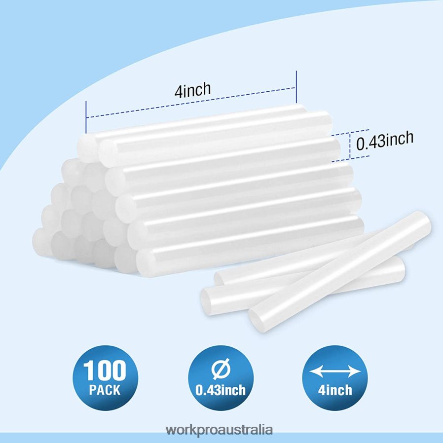 WORKPRO 100-pack Full Size Hot Glue Sticks Compatible with Most Glue Guns D4R0VT196 Tool New