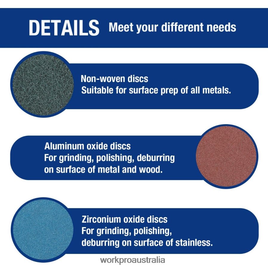 WORKPRO 101 Pcs Sanding Discs Set 2 inch Discs with 1/4 inch Holder D4R0VT193 Tool Useful