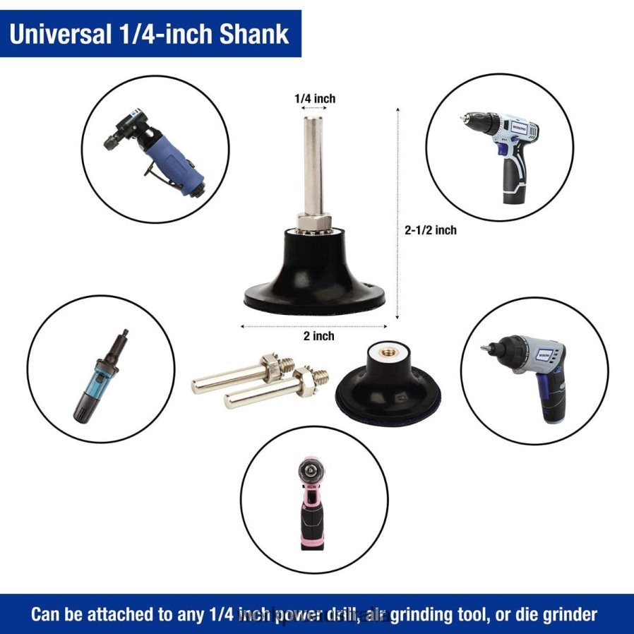 WORKPRO 101 Pcs Sanding Discs Set 2 inch Discs with 1/4 inch Holder D4R0VT193 Tool Useful