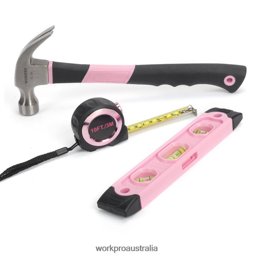 WORKPRO 106 Pcs Lady\s Home Repairing Tool Set with Wide Mouth Open Storage Bag D4R0VT245 Tool Helpful