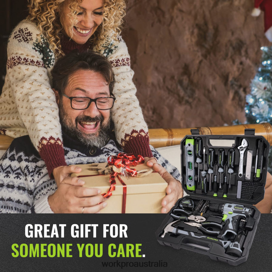 WORKPRO 108-Piece Portable Tool Set with Power Drill D4R0VT173 Tool Pink/Grey