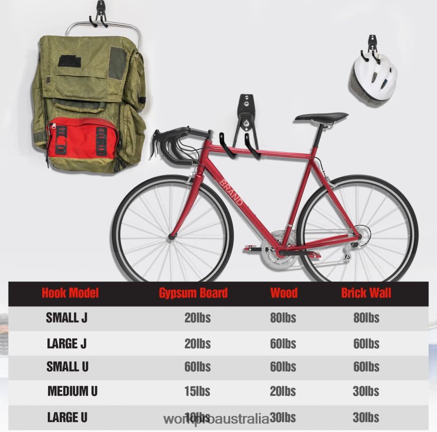 WORKPRO 12 Pcs Garage Hook Set Heavy Duty Steel Garage Hangers Utility Wall Mount Hooks Tool Hangers for Bikes Garden Tools Ladders and Bulky Items D4R0VT133 Tool Useful