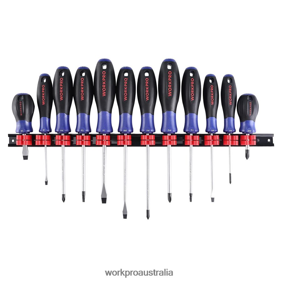 WORKPRO 12 Pcs Magnetic Screwdrivers Set with Organizer Flat for Industrial Household Mechanics Repair D4R0VT99 Tool New