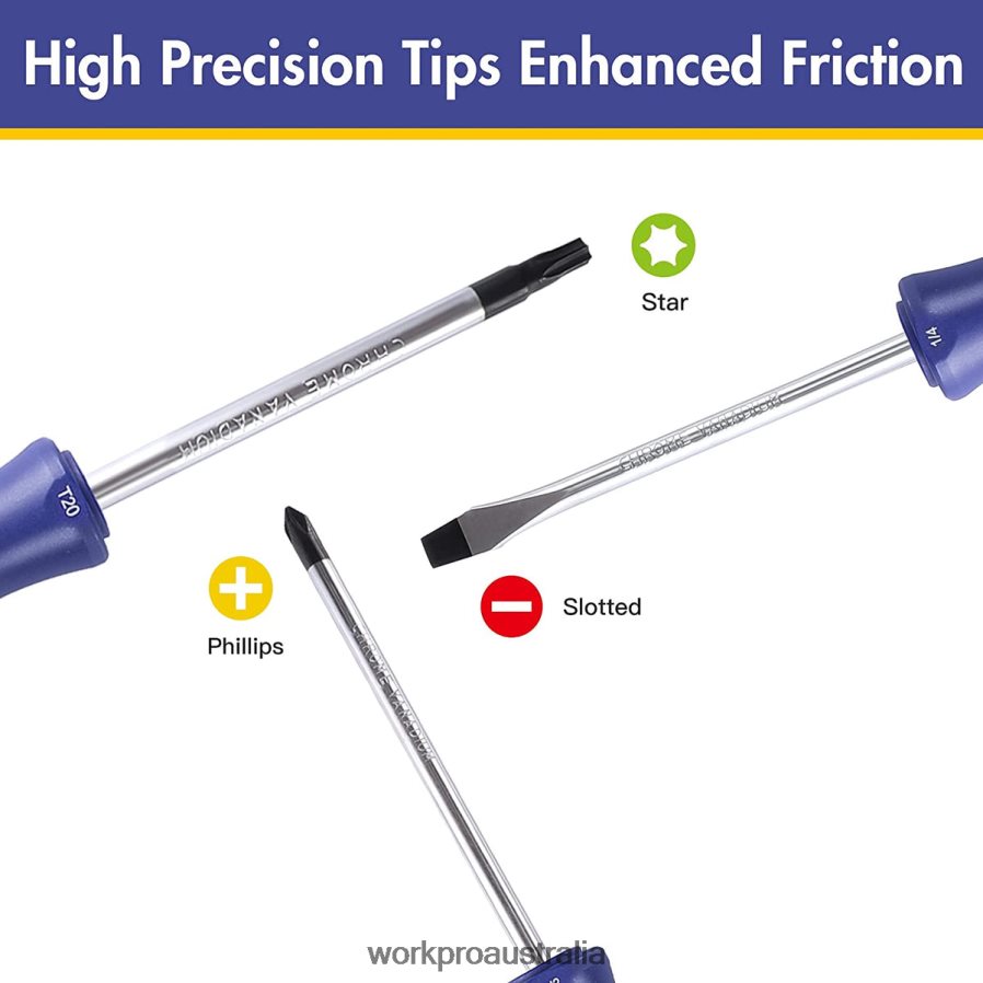 WORKPRO 12 Pcs Magnetic Screwdrivers Set with Organizer Flat for Industrial Household Mechanics Repair D4R0VT99 Tool New