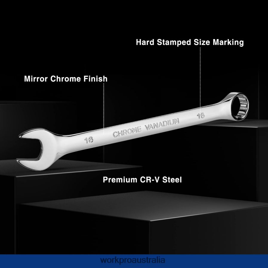 WORKPRO 12 Pcs Metric 8-19mm Premium Cr-V Combination Wrench Set D4R0VT95 Tool New