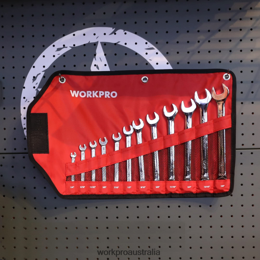 WORKPRO 12 Pcs Metric 8-19mm Premium Cr-V Combination Wrench Set D4R0VT95 Tool New