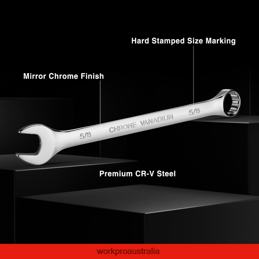 WORKPRO 12 Pcs Metric 8-19mm Premium Cr-V Combination Wrench Set D4R0VT95 Tool New