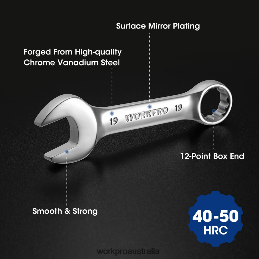 WORKPRO 12 Pcs Stubby Combination Wrench Set D4R0VT97 Tool Helpful