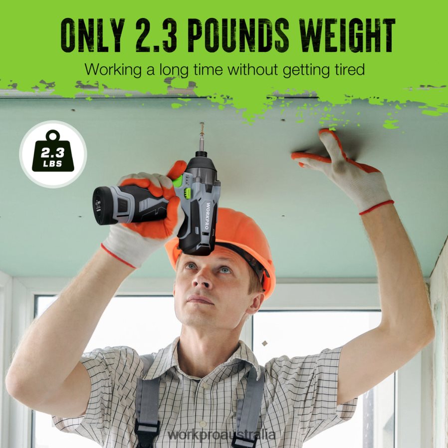 WORKPRO 12V Cordless Impact Driver Kit Hex Electric Impact Drill/Driver Set with 20Ah Lithium-ion Battery D4R0VT190 Tool New