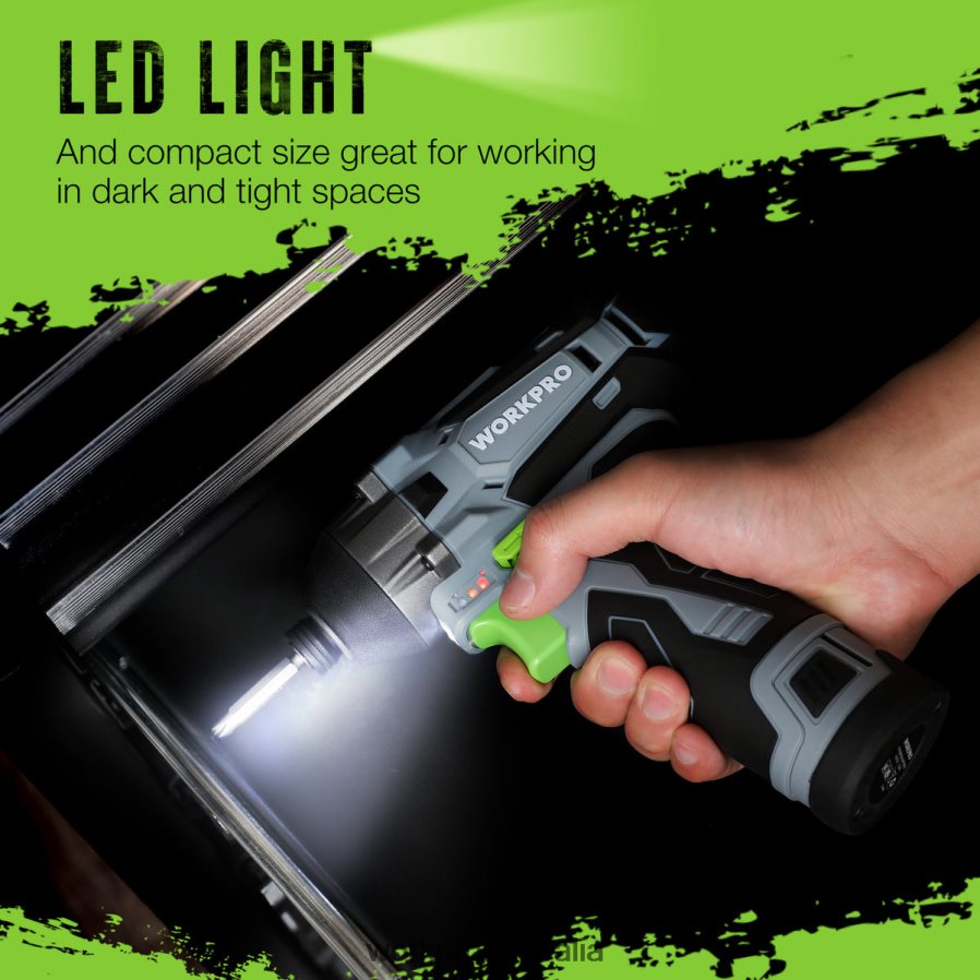 WORKPRO 12V Cordless Impact Driver Kit Hex Electric Impact Drill/Driver Set with 20Ah Lithium-ion Battery D4R0VT190 Tool New