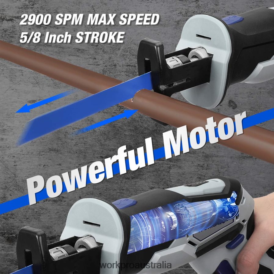 WORKPRO 12V Cordless Reciprocating Saw with Clamping Jaw D4R0VT185 Tool Useful