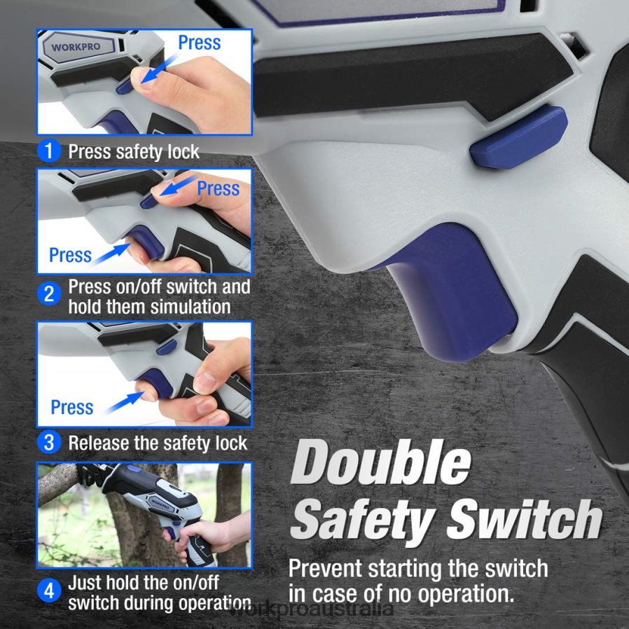 WORKPRO 12V Cordless Reciprocating Saw with Clamping Jaw D4R0VT185 Tool Useful