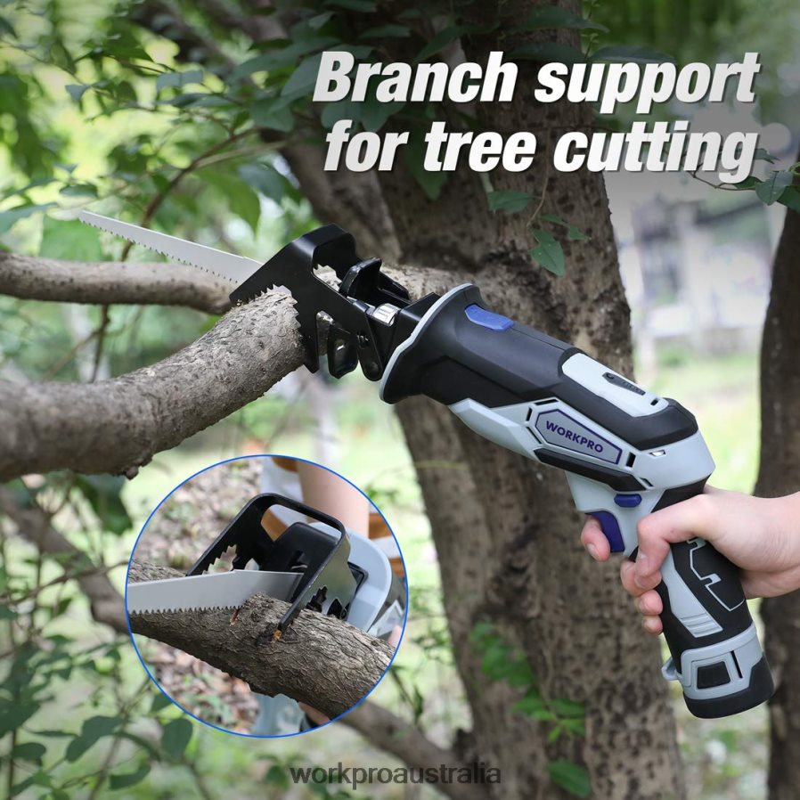WORKPRO 12V Cordless Reciprocating Saw with Clamping Jaw D4R0VT185 Tool Useful