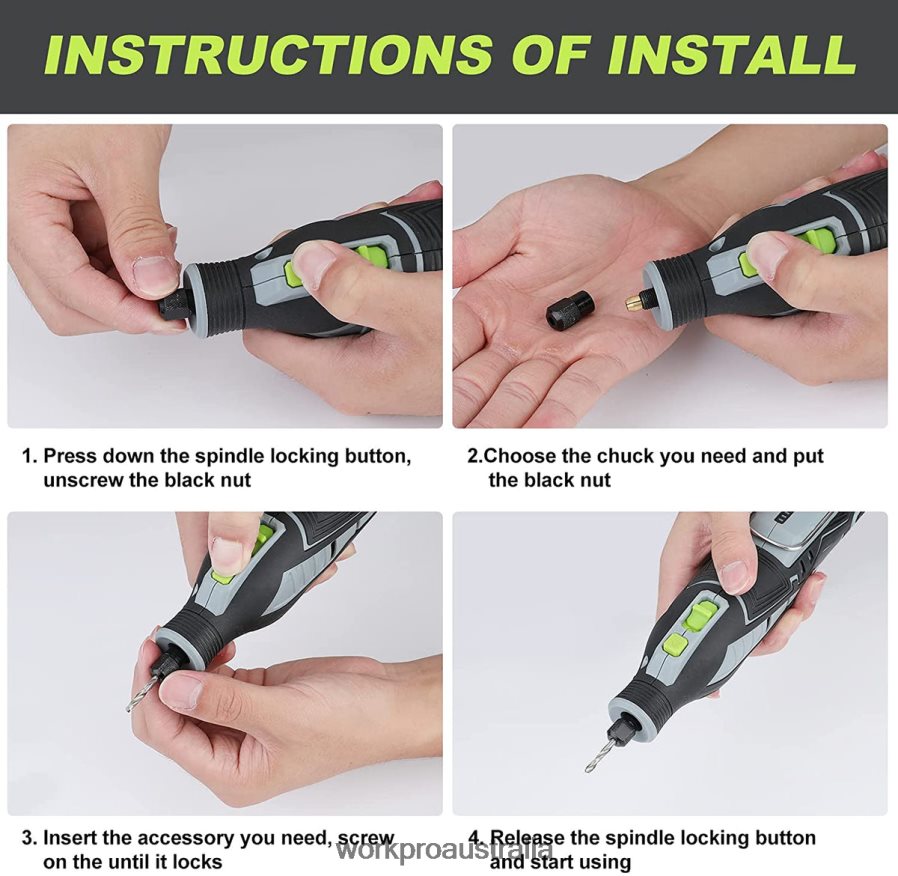 WORKPRO 12V Cordless Rotary Tool Kit for Handmade and DIY D4R0VT226 Tool Morden