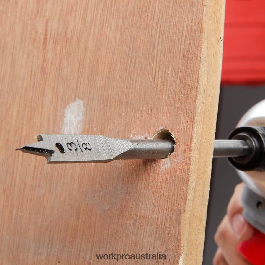 WORKPRO 13 Pcs Spade Drill Bit Set in SAE with Nylon Storage Pouch D4R0VT211 Tool Helpful