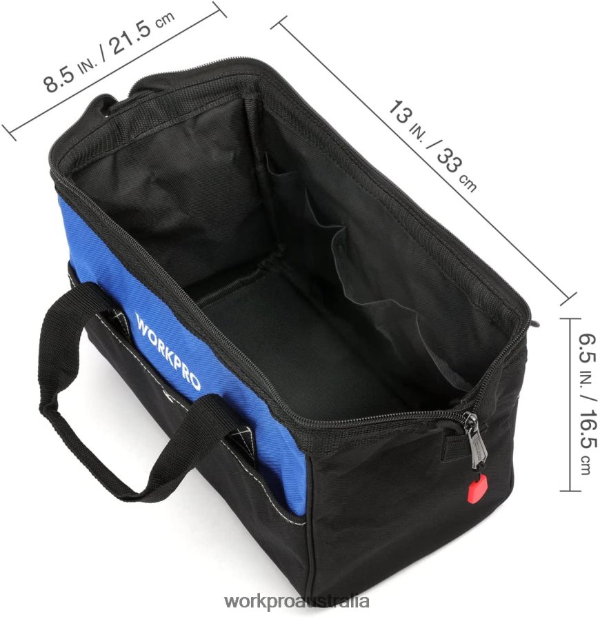 WORKPRO 13-inch Wide Mouth Tool Tote Bag D4R0VT28 Storage Useful