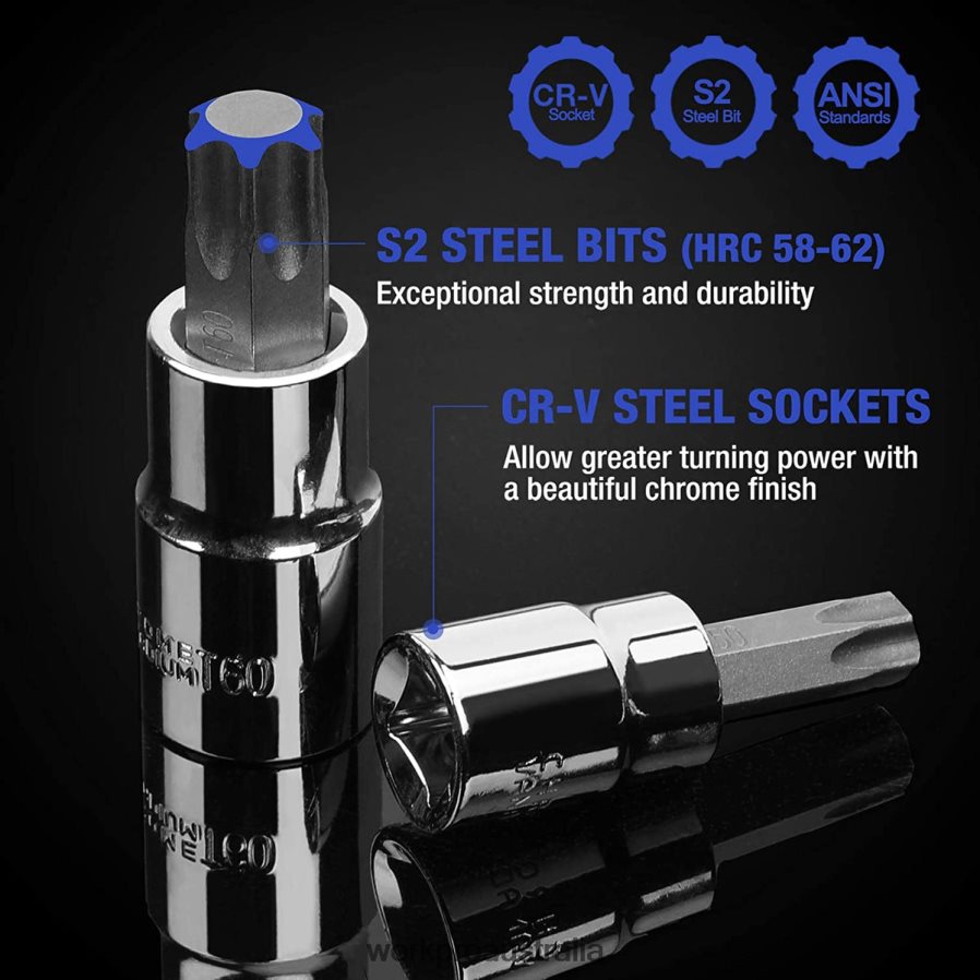 WORKPRO 13 pcs Torx Bit Socket Set (For Hand Use Only) D4R0VT127 Tool Morden