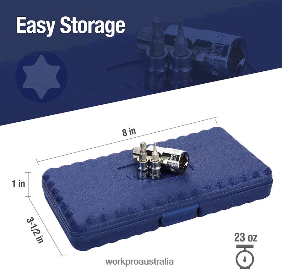 WORKPRO 13 pcs Torx Bit Socket Set (For Hand Use Only) D4R0VT127 Tool Morden