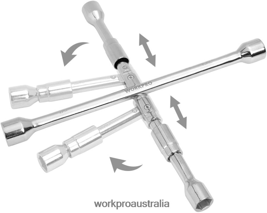 WORKPRO 14-Inch Universal Folding Lug 4-Way Cross Wrench D4R0VT90 Tool Helpful