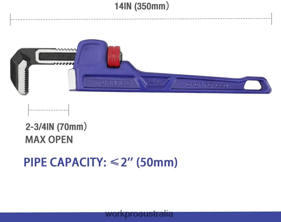 WORKPRO 14-inch Heavy Duty Straight Plumbing Wrench D4R0VT89 Tool Useful