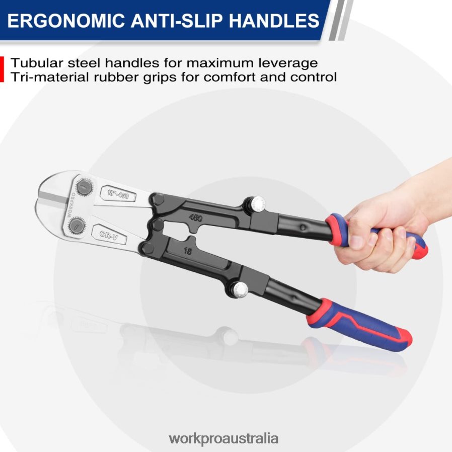 WORKPRO 14/18 Inch Bolt Cutter Tri-Material Handle with Comfort Grip D4R0VT156 Tool New