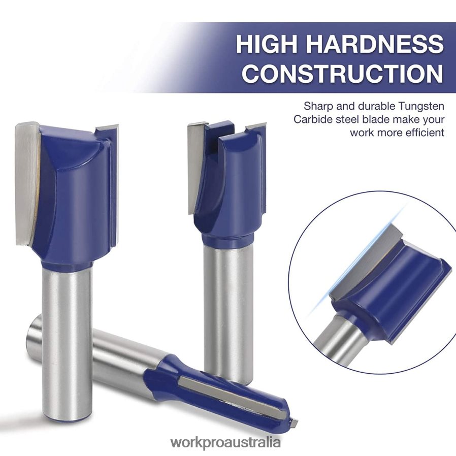 WORKPRO 15 Pcs Router Bits Set 1/4-Inch Shank Tungsten Carbide Router Bits D4R0VT130 Tool Morden