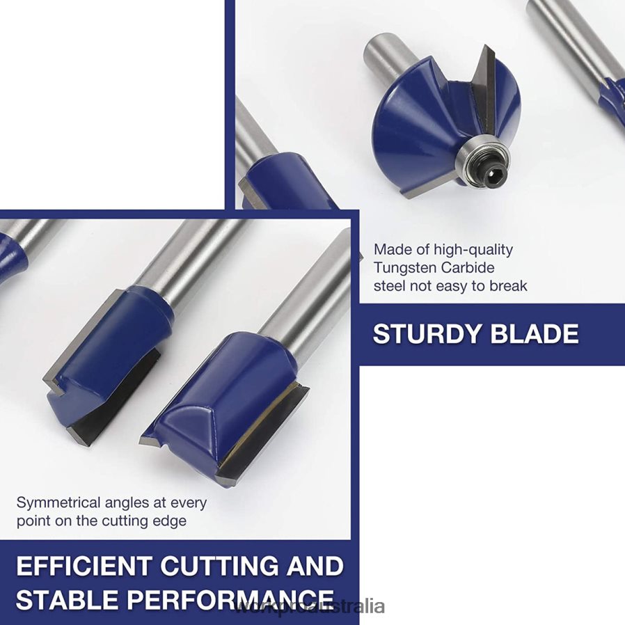 WORKPRO 15 Pcs Router Bits Set 1/4-Inch Shank Tungsten Carbide Router Bits D4R0VT130 Tool Morden