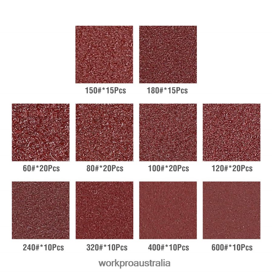 WORKPRO 150 Pcs Sanding Discs Set for Random Orbital Sander D4R0VT197 Tool Helpful