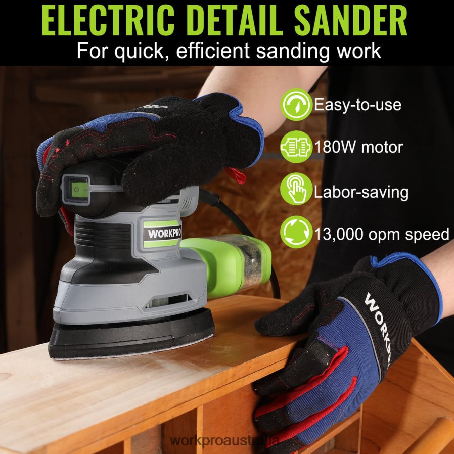 WORKPRO 16 Amp Detail Sander 13000 OPM Compact Electric Sander with Dust Collector D4R0VT239 Tool Helpful