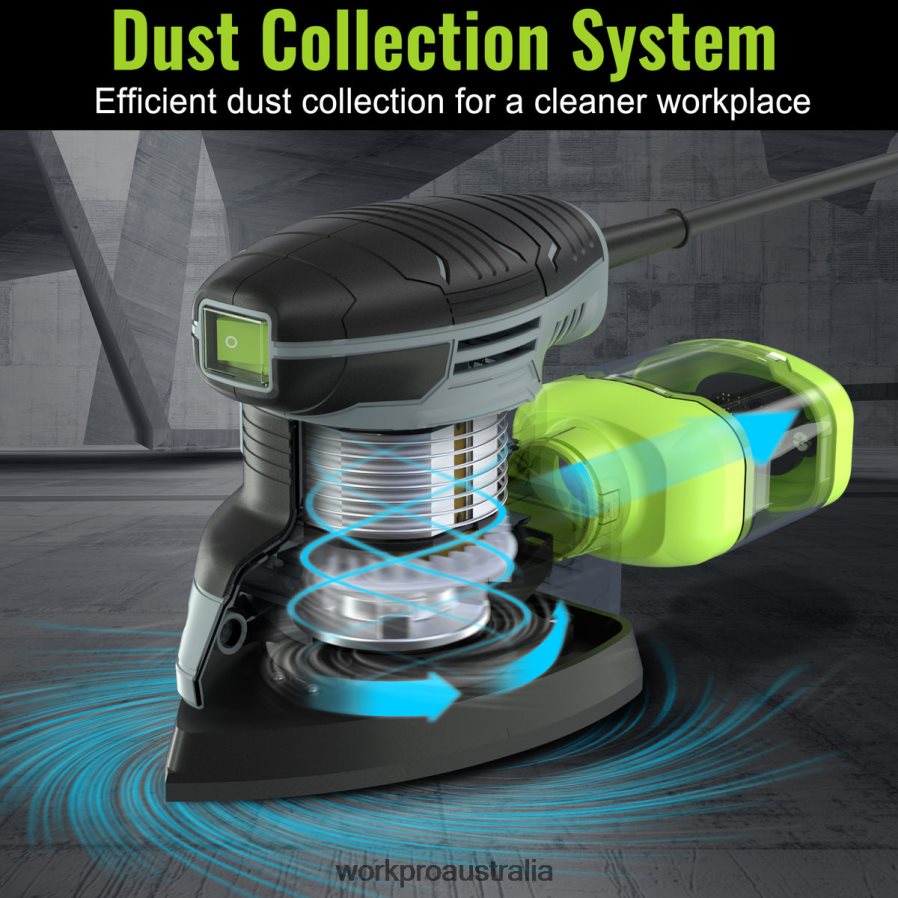 WORKPRO 16 Amp Detail Sander 13000 OPM Compact Electric Sander with Dust Collector D4R0VT239 Tool Helpful