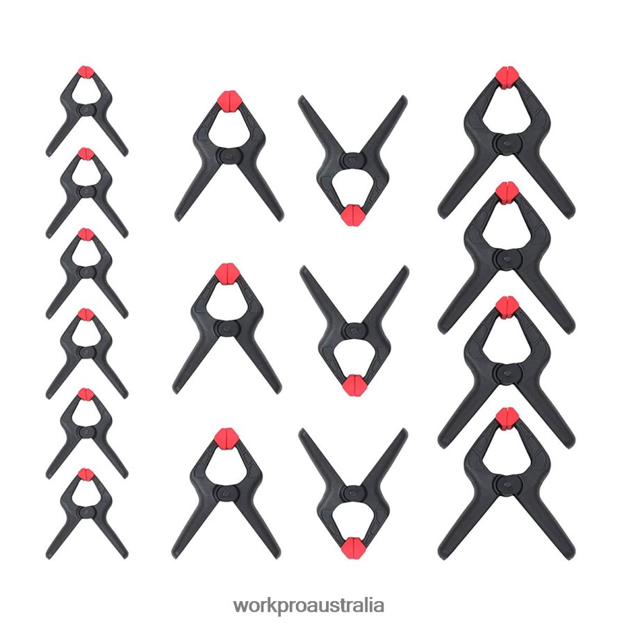 WORKPRO 16 Pcs Nylon Spring Clamp Set for Woodworking Photography Studios and DIY Works D4R0VT125 Tool Morden