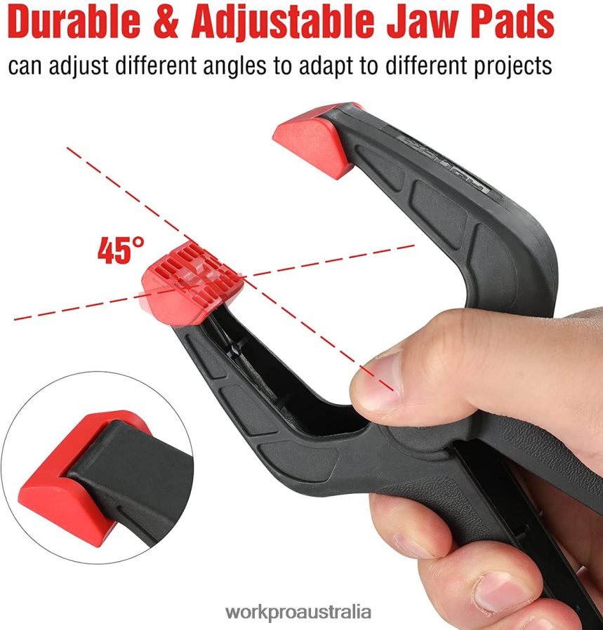 WORKPRO 16 Pcs Nylon Spring Clamp Set for Woodworking Photography Studios and DIY Works D4R0VT125 Tool Morden