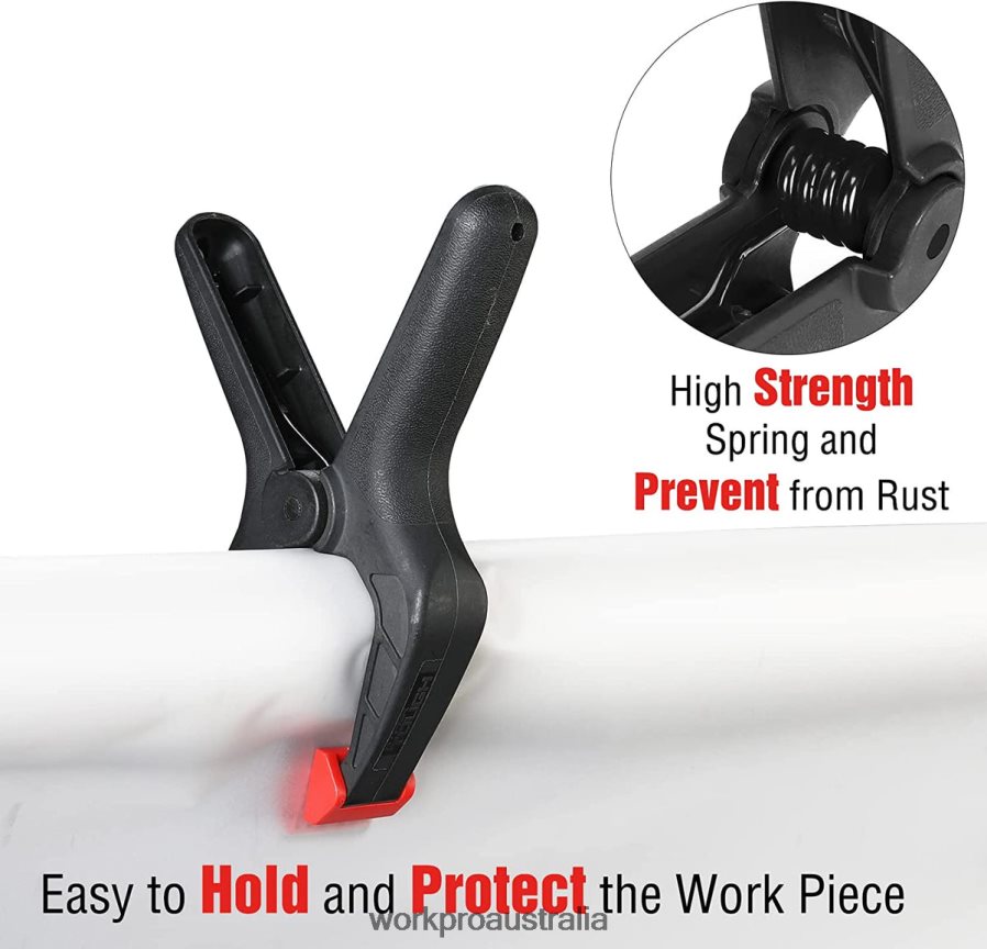 WORKPRO 16 Pcs Nylon Spring Clamp Set for Woodworking Photography Studios and DIY Works D4R0VT125 Tool Morden