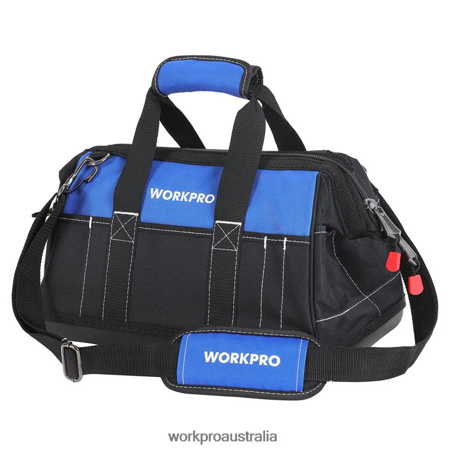 WORKPRO 16-inch Wide Mouth Tool Bag with Water Proof Molded Base D4R0VT34 Storage Useful