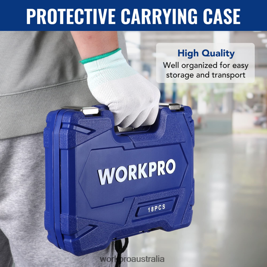 WORKPRO 18 Pcs Drive Tool Accessory Set D4R0VT137 Tool Morden