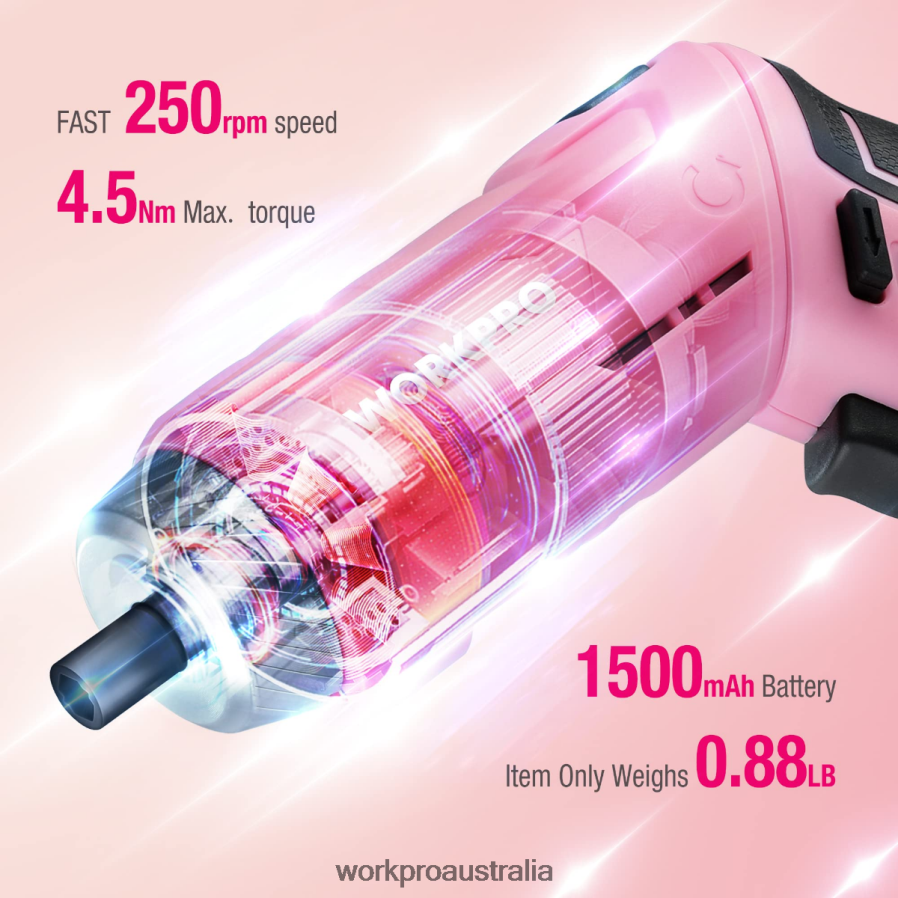 WORKPRO 18 Pcs General Home Tool Kit D4R0VT102 Tool Pink/Blue