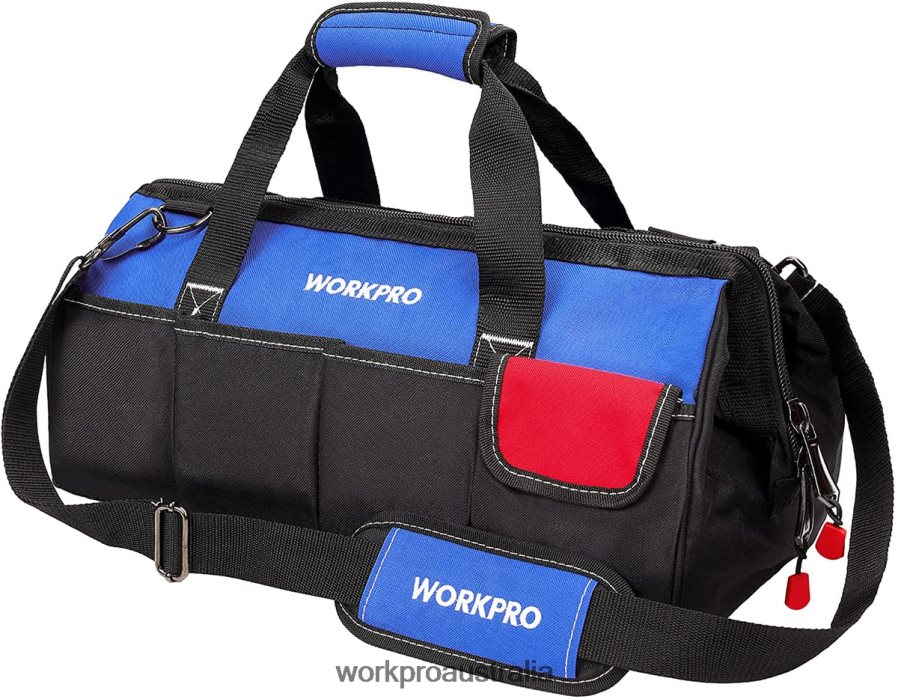 WORKPRO 18-inch Close Top Wide Mouth Storage Tool Bag with Adjustable Shoulder Strap D4R0VT27 Storage Useful