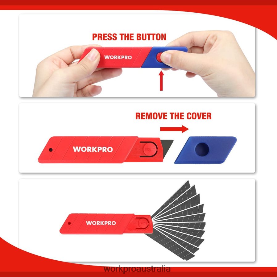 WORKPRO 18mm Snap-off Blades SK5 Steel Replacement Blade Fits Pack of 100 D4R0VT53 Tool Useful