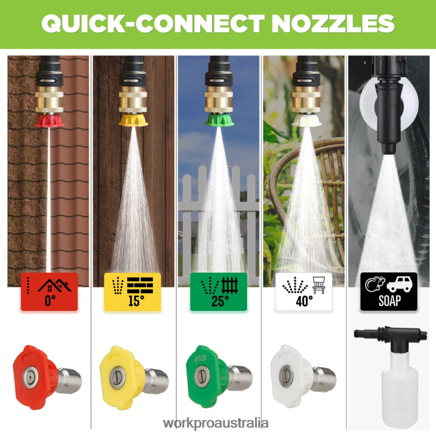 WORKPRO 1900 Max PSI 18 GPM 12-Amp Compact Electric High Pressure Washer D4R0VT299 Tool Helpful