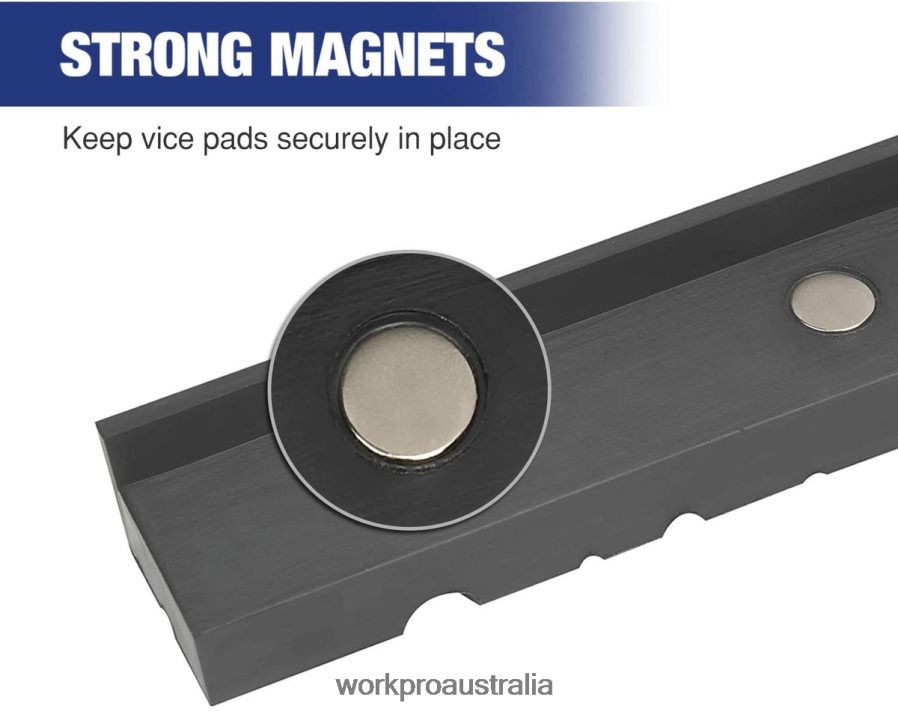 WORKPRO 2-Pair Vise Jaw Pads Magnetic Vise Jaw Covers Protectors Multi-Groove Jaw Pads and Aluminum Pads Set D4R0VT117 Tool Morden