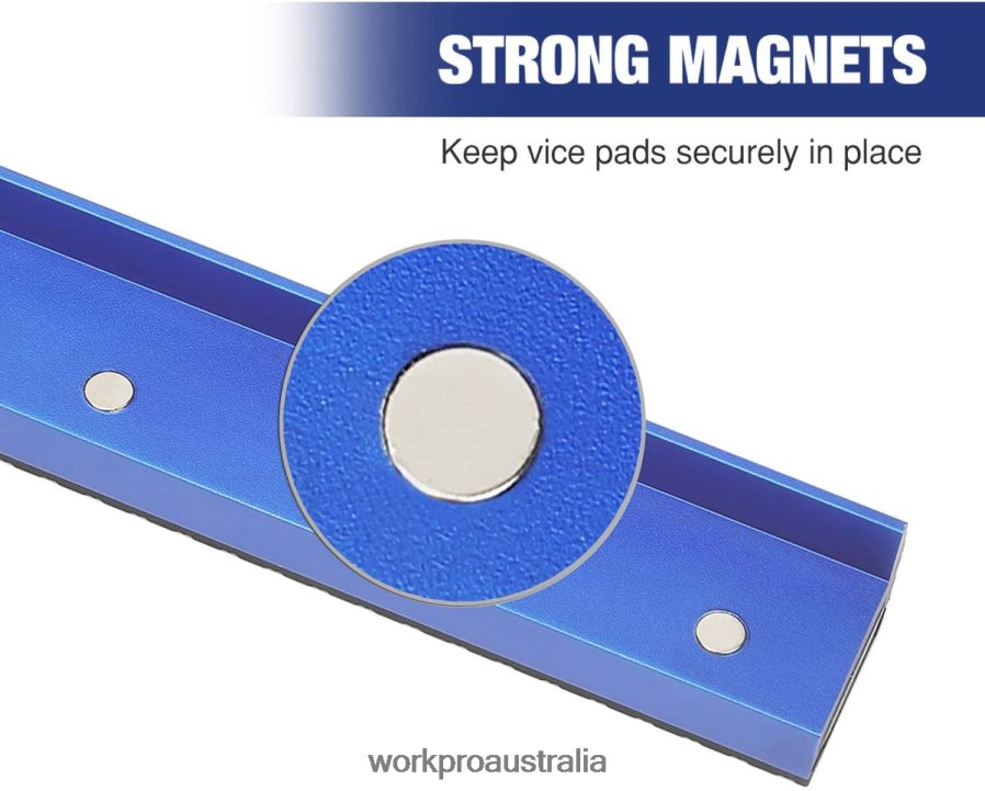 WORKPRO 2-Pair Vise Jaw Pads Magnetic Vise Jaw Covers Protectors Multi-Groove Jaw Pads and Aluminum Pads Set D4R0VT117 Tool Morden